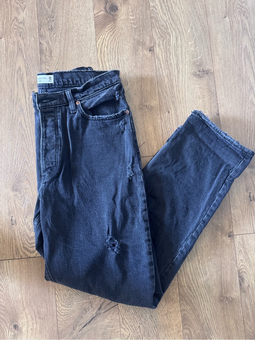 Abercrombie & Fitch Black Boyfriend Jeans